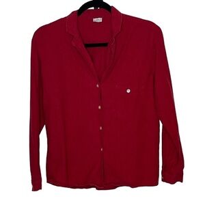 RH Cashmere Blend Red Button Down Shirt Sz Small